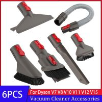 หัวหัวดูดแบนสำหรับ Dyson V7 V8 V10 V11 V12 V15เครื่องดูดฝุ่นที่นอนหัวแปรงแปรงทรงกลมชิ้นส่วนแปรงขนนุ่ม