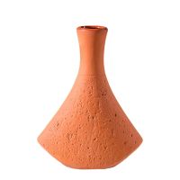 Nordic Art Ceramic Ginkgo Leaf Vase Living Room Red Earth Decorative Dry Flower Arrangement Creative Home Decoration Accessories