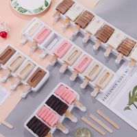 ☼∋☸ Silicone Ice Cream Mold DIY Homemade Popsicle Moulds Freezer 8 Cell Small Size Ice Cube Tray Popsicle Barrel Makers Baking Tools