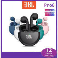 ♥100% ผลิตภัณฑ์ดั้งเดิม + Gratis Ongkir♥J BL Pro6 TWS หูฟังบลูทูธไร้สายระบบควบคุมแบบสัมผัส9d หูฟังสเตอริโอไมค์ในตัว