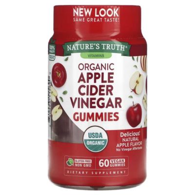 Natures Truth, Organic Apple Cider Vinegar, Natural Apple, 60 Vegan Gummies