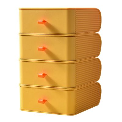 4Pcs Casket for Jewelry Organizer Multi-Layer Finishing Cabinet Storage Rack Drawer Type Desktop Kitchen