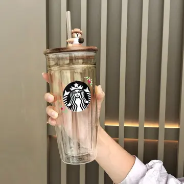 2023 Hot Starbucks Bear Glass Creative Coffee Cup Straw Cup