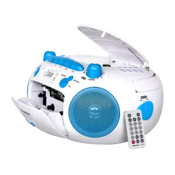 2023 Newest] Ohm Electric AudioComm CD Boombox CD Radio CD Player Cassette  Recorder Portable Cassette Tape Playback/Recording AC Outlet Battery  Powered Language Learning Listening Hearing Measures Whi 