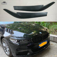 เปลือกตาฝาครอบไฟหน้าด้านหน้าทำจากแก้วไฟเบอร์สำหรับคิ้วสำหรับ BMW 525I 530I 540I F90 G31 M5ซีดานสีดำเคลือบ FRP Primer 2ชิ้น