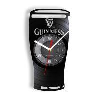 Hot sell Wall Clock Compatible With Guinness Vinyl Record For Man Cave Bar Pub Garage Home Decor Handicraft Art Carved Music Album Clock