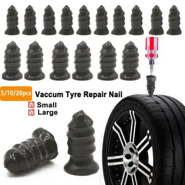 10 Pcs Professional Tire Repair Screw in Rubber Plug Nail Repair Kit  Emergency Puncture Vacuum Self-Service Dropshipping - AliExpress