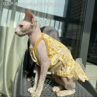 Sphynx กระโปรงไม่มีขนสำหรับแมว,ผ้าตาข่ายผ้าฝ้ายสลิปสำหรับสัตว์เลี้ยง