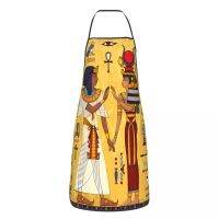 Egypt Ancient Totem Pharaoh Anubis Apron for Women Men Bib Egyptian Hieroglyphic Deities Kitchen Cooking Tablier Cuisine Chef