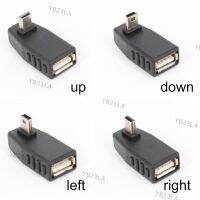 Mini USB 5Pin Male to USB Female 90 Degree Angle Converter Connector OTG Adapter for Car MP3 MP4 Tablets Phone U-DiskYB23TH