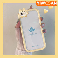 YIWESAN เคสสำหรับ iPhone 6 Plus 6S Plus 7 Plus 8 Plus,เคสใบเมเปิลของที่ระลึกซิลิโคนใสเคสนิ่มป้องกันเลนส์หลายสีเคสมือถือกันกระแทกและรอยขีดข่วน