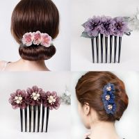 Crystal silk yarn comb inserted comb Adult Lady simple hair accessories