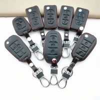 ◘ Hot Sale Leather Keychain Bag Holder Key Case Cover For Peugeot 301 308 408 508 2008 308S 3008 4008 5008 307 Car Accessories