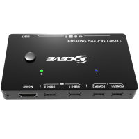 4พอร์ต4K 60Hz รองรับ HDMI KVM Switch Dual Monitor Extended Display USB KVM Switcher สำหรับ2 PC Share Keyboard Mouse Monitor