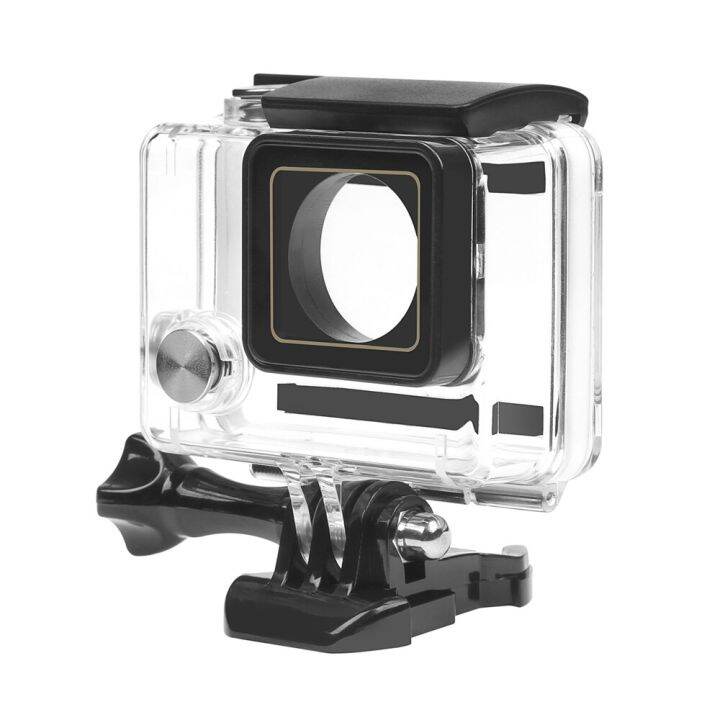 ซองกันน้ำถ่ายภาพ30เมตรสำหรับ-gopro-hero-4-3กล้องแอคชั่นแคมเมราเงินสีดำพร้อมตัวยึดเคสกันน้ำป้องกันกล้องอุปกรณ์เสริมสำหรับ-go-pro-4