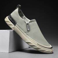 COD DSFGREYTRUYTU Ice silk breathable deodorant mesh shoes single legged lazy shoes lace less and lace less canvas shoes