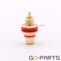 ;[-./  Plated Brass Female RCA Jack Connector Audio Video TV Signal Terminal Socket Panel Chassis Mount Hifi DIY