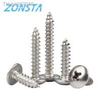 ◎♀  50//20/10pcs Cross Recessed Truss Head Self tapping Screw M3 M4 M5 M6 Stainless Steel Phillips Mushroom Umbrella Head Wood Screw