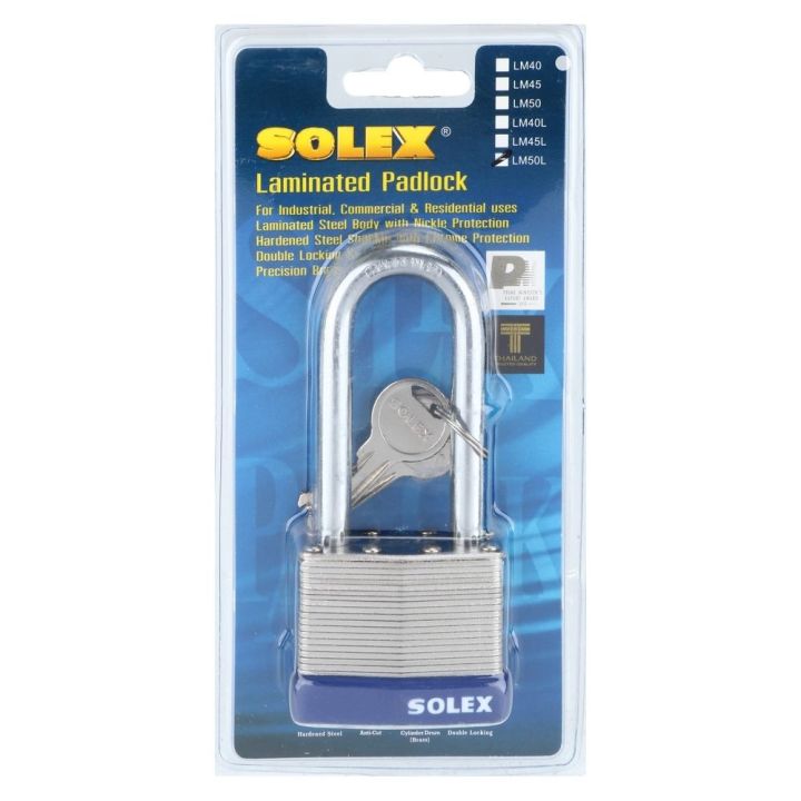 กุญแจสปริง-solex-lm50l-50-mm-สีสเตนเลส-ราคาถูกที่สุด-กุญแจล๊อคตู้-key-door-lock-for-home-security-system