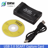 Grwibeou USB 2.0การ์ดจับภาพวิดีโอ1080P Scart Gaming Record สตรีมมิ่งสดบันทึก Home Office DVD Grabber Plug And Play