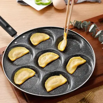 MLfire 4 Cup Egg Frying Pan Pancake Omelette Pan Cooker Non-stick Cookware  Fried Divided Pan for Breakfast Pancake Poached Egg 