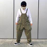 Overalls Boys Loose American Street Men Wear Shawn Yue Vintage Multi-Pocket Wide-Leg