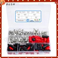 BUSH 240Pcs ทนทานสำหรับงานหนัก ปลั๊กลวดทองแดง AWG 4 6 8 10 ปลายสายแบตเตอรี่ ขั้วต่อวงแหวน SC 120ชิ้น ตาไก่ทองแดง กล่องกระจายสินค้า