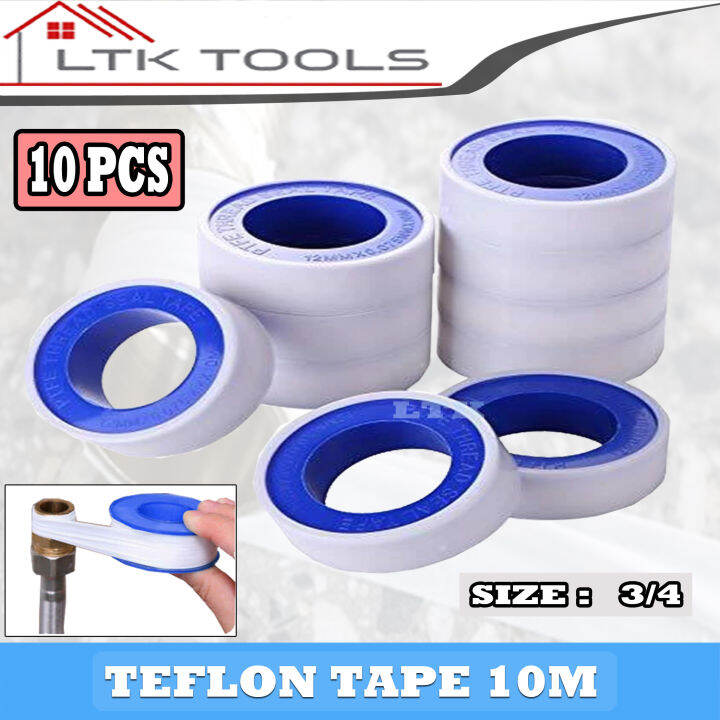 Teflon Tape 3/4 (10 pieces) for faucet and any kind for plumbing use