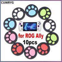 CUWRYG 10pcs ตัวป้องกันตัวควบคุมเกม ฝาโยก กรงเล็บแมวแมว ซิลิโคนทำจากซิลิโคน ฝาครอบจอยสติ๊ก ของใหม่ กระชับพอดีตัว Thumbstick คอนโซลมือถือ ASUS ROG Ally