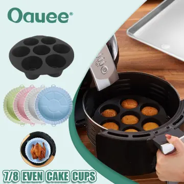 Cake Cups Round Muffin Cup Mold Baking Bakeware Mat Cake Pan For Air Fryer/ Oven