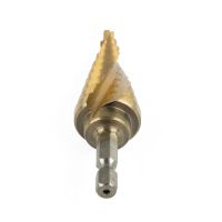 1pcs Wood Hole Cutter Cone Drill HSS Titanium Coated Step Drill Bit Drilling Tools Metal High Speed Steel 4-22mm Drills Drivers