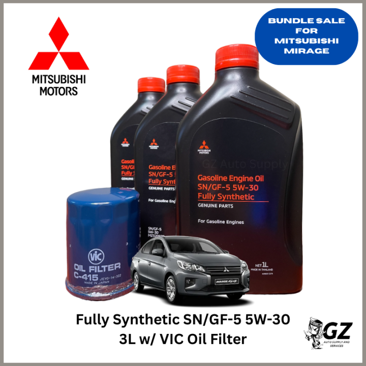 Mitsubishi Genuine Fully Synthetic Oil SN/GF5 5W30 3 Liters with Oil
