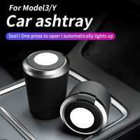 ที่เขี่ยในรถยนต์สำหรับ Tesla รุ่น3 2018-2022 2023รุ่น Y Central Control Ashtray Sundries Storage อุปกรณ์ตกแต่งภายในรถยนต์