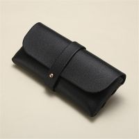 New Portable Leather Sunglasses Case Soft Bag Fashion Sunglasses Single Button Leather Case