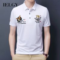 IELGY เสื้อโปโลแขนสั้นผู้ชาย,เสื้อยืดผ้าฝ้ายฤดูร้อนสไตล์อเมริกันขนาดใหญ่อินเทรนด์สไตล์เกาหลี