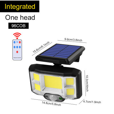 Solar Lights Outdoor LEDCOB Wireless Motion Sensor Light Wide Angle with 3 Lighting Modes IP65 Waterproof Garden Solar Lamp