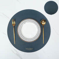 8ชิ้น Placemats หนังและจานรองแก้วชุด Wipeable รอบเสื่อสำหรับโต๊ะอาหารค่ำทนความร้อนลื่นล้างทำความสะอาดได้ครัว Placemats