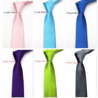 20 Colors Korean Men 5cm Narrow Tie Skinny Ties Faux Silk Casual Slim Neckties