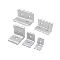 ∋❏❀ 4pcs/lot 2020 2040 L Shape Silver Corner Brackets Fitting Angle Aluminum 3030 3060 4040 4080 Connector for Aluminium Profile