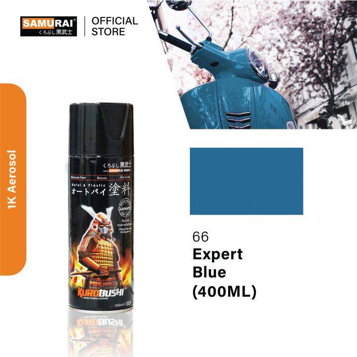 Samurai Spray Paint Metallic Colours 66 Expert Blue 400ml Aerosol Cat Motor & Kereta Spray Tin