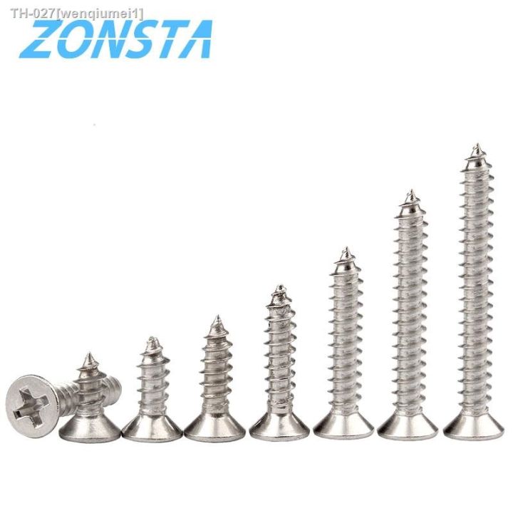 countersunk-head-tapping-screws-m1-2-m1-4-m1-7-m2-m2-5-m3-m3-5-m4-m5-m6-304-stainless-steel-cross-recessed-flat-wood-screw
