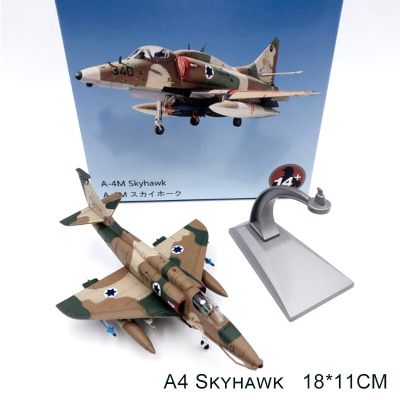 Skyhawk A4ตี A4 Skyhawk ตี1/72 Mdle สงครามตะวันออกอิสราเอลกองทัพอากาศ A4 Skyhawk โมเดลเครื่องบิน Strike Fighter ด้วยการจำลองสูงชั้นวาง