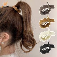 Simple Solid Color Ponytail Fixed Hair Clip/ Korean Geometric Claw Clip