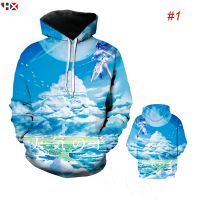 2023 NewHX Weathering With You Amano Hina อะนิเมะญี่ปุ่น3D พิมพ์ Unisex Hoodies เสื้อแขนยาวมีฮู้ด