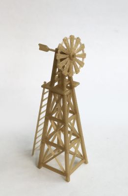 Outland Models Country Farm Windmill (Gold) HO Scale 1:87 Railway Layout