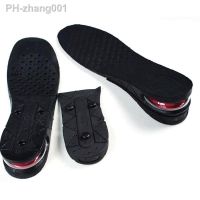 1 Pair 2-Layer 5cm Air Bubble Black Cushion Shoe Lift Height Increase Heel Insoles Pair Taller For Men and Women Black