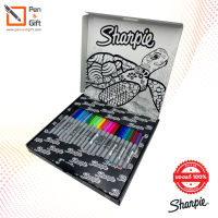 Sharpie Permanent Markers Assorted Color Big Pack 20ct -Tortoise Special Edition  - ชุดปากกามาร์กเกอร์ Sharpie แบบคละสี 20 ด้าม หัว F 1.0 มม. และ UF 0.3 พร้อมกล่องและภาพระบายสี ปากกามาร