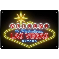 Lupeishop Cinema Neon ป้ายโลหะ Vegas ป้ายต้อนรับ Western Decor Retro ป้ายโลหะ Vintage Wall Art ป้ายของขวัญ Home Decor โปสเตอร์ Farmhouse ใหม่