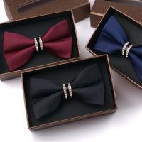 British mens bow tie mens formal wedding tie Korean double-layer groom bow tie tide toddlers Nails Screws Fasteners