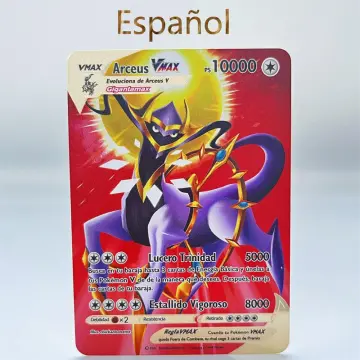 5000 HP Metal Pokemon Cards Spanish Mewtwo Charizard Pikachu Gengar Shiny  Iron Pokémon GX Vmax EX Game Children Toys Gift